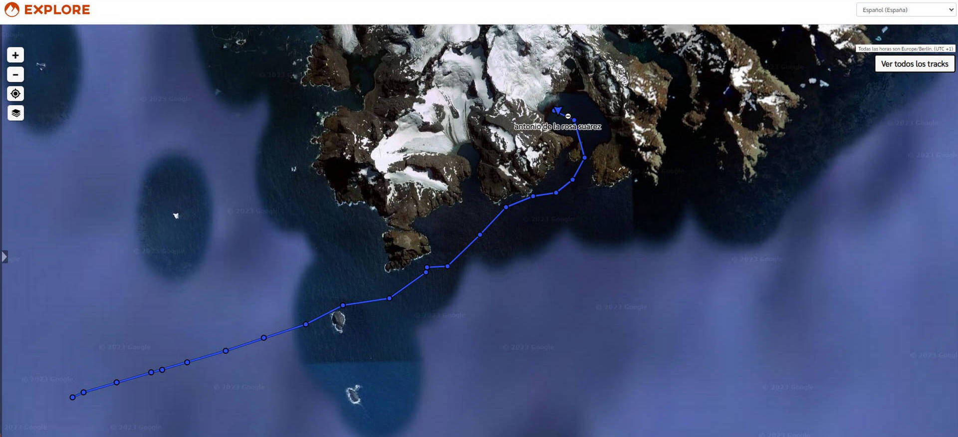 llegada peligrosa a Georgia del Sur de Antonio de la Rosa